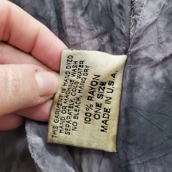 U.R.U URU Women's Vintage Purple Marble Hand Dyed Boho Whimsygoth Pants One Size - Picture 5 of 6